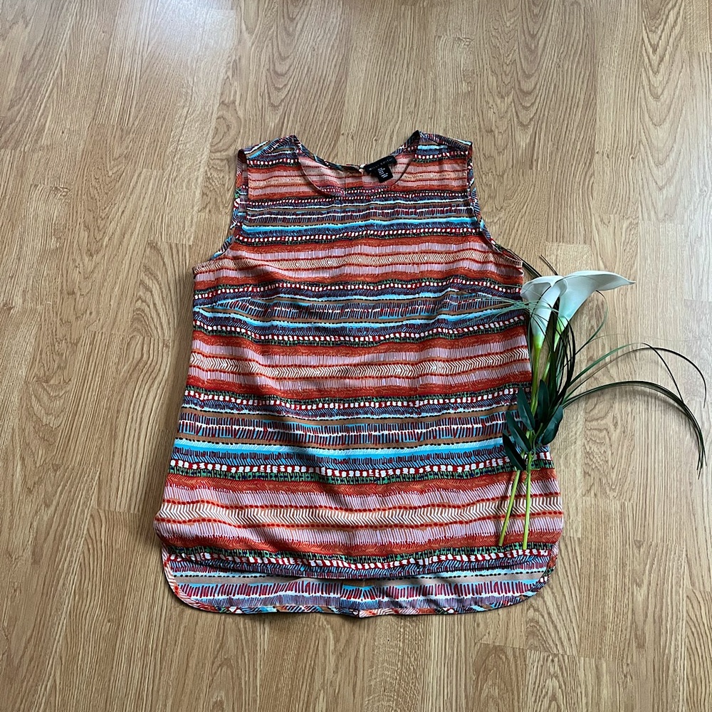 Willi Smith abstract print blouse